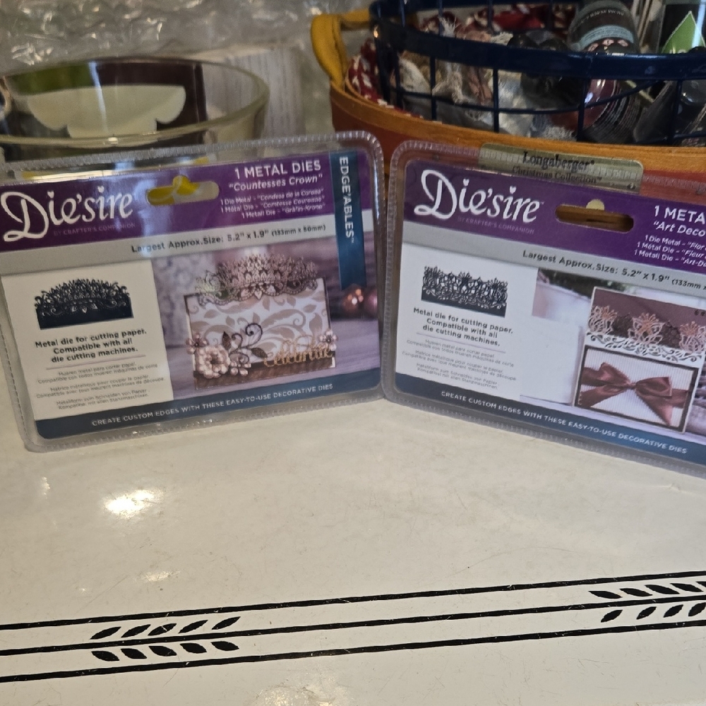 Crafter's Companion Die'sire Lot Of 2 Edge'able Die Sets NEW